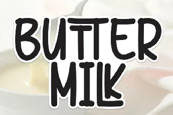 Butter Milk Display font