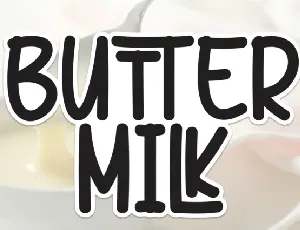 Butter Milk Display font