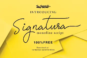 Signatura Monoline Script Free font