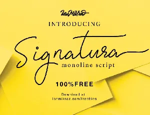 Signatura Monoline Script Free font