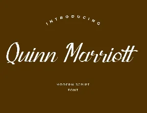 Quinn Marriott Script font