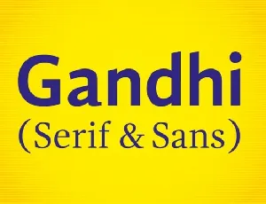 Gandhi Serif & Sans Family font