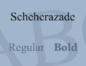 Scheherazade font