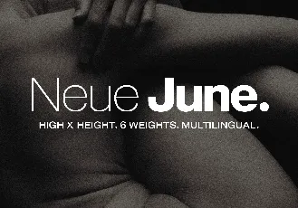 Neue June font