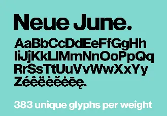 Neue June font