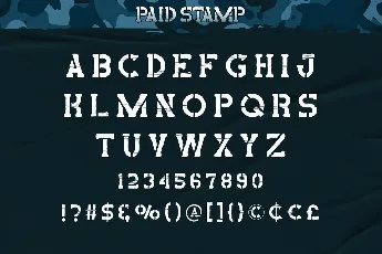 Paid Stamp Demo font