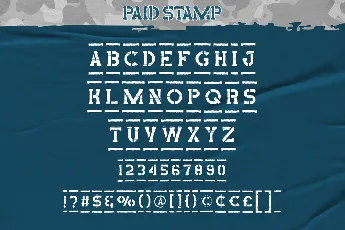 Paid Stamp Demo font