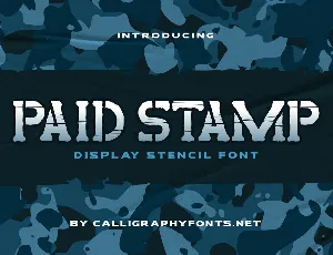 Paid Stamp Demo font