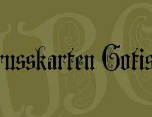 Grusskarten Gotisch font