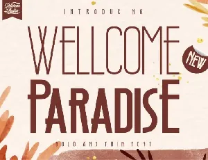 Wellcome Paradise Sans Serif font