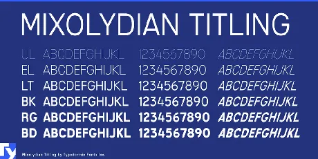 Mixolydian Titling Family font