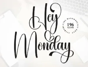 Hey Monday Script font