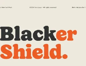 Blacker Shield font