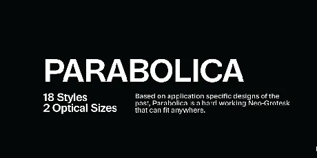 Parabolica Family font