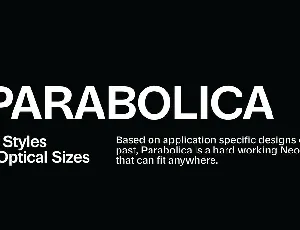 Parabolica Family font