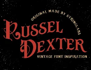 Russel Dexter – Retro Vintage font