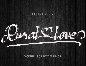 Rural Love font