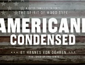 Americane Condensed Family font