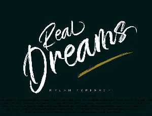 Real Dreams Personal Use font