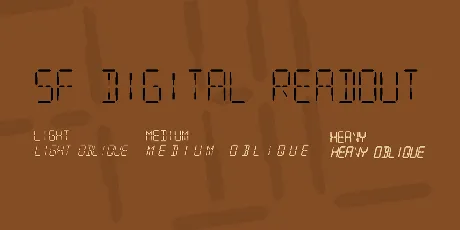 SF Digital Readout font