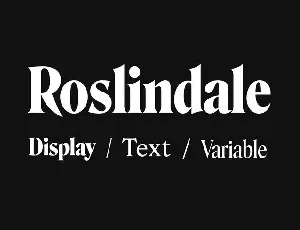 Roslindale Family font