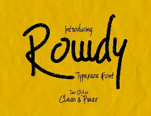 Rowdy Typeface font