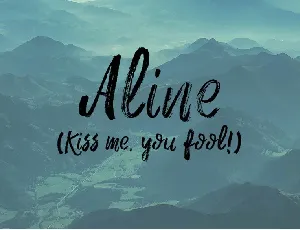 Aline Brush Free font