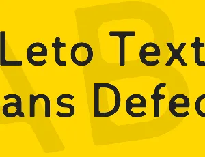 Leto Text Sans Defect font