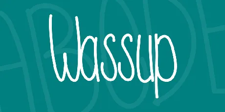 Wassup font