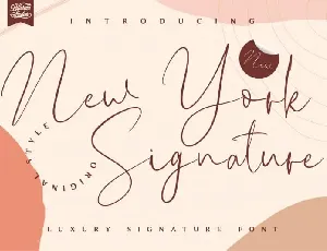 New York Signature Script font