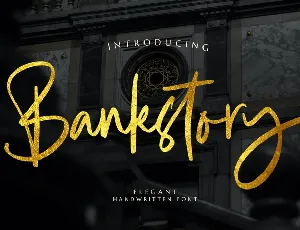 Bankstory Script Handwritten font
