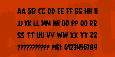 JMH HORROR font