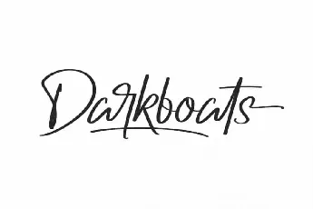 Darkboats Signature font