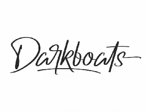 Darkboats Signature font