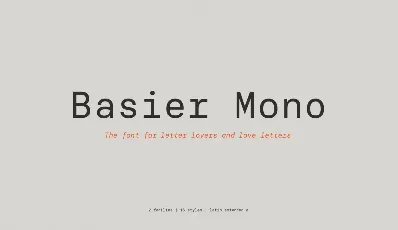 Basier Mono Family font