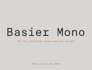 Basier Mono Family font