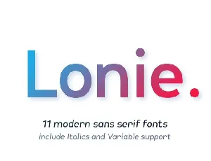 Lonie font