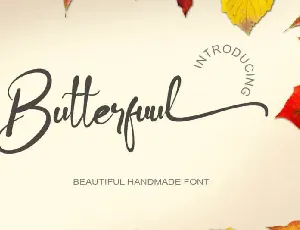 Butterfuul Calligraphy font