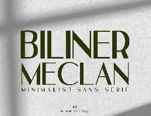 Biliner Meclan font