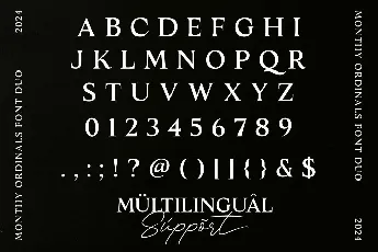 Monthy Ordinals Script DEMO font