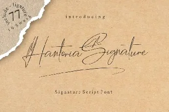 Hantoria Signature font