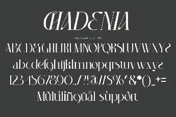 Chadenia font