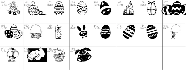 Easter art font