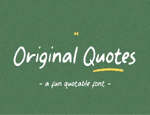 Original Quotes font