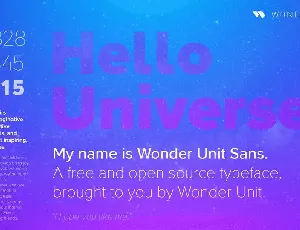 Wonder Unit Sans Family font