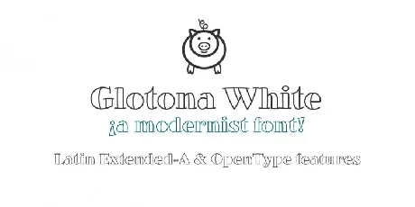 Glotona White font