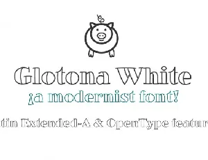 Glotona White font