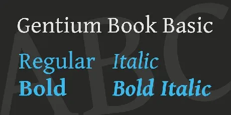 Gentium Book Basic font