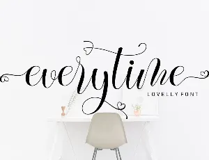 Everytime Script font