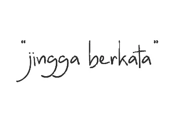 Jingga Berkata Demo font